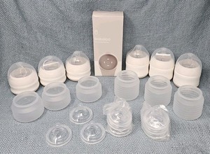 Large Lot of Babaloo Baby Bottles & Extras w/ Feeding Strap Anti Colic BPA Free