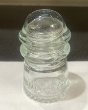 Vintage Hemingray No. 1 Glass Insulator Light Aqua Made In USA