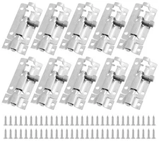 10 Packs Barrel Bolt Latch 2" Length and 1" Wide Slide Latch Lock Stainless S