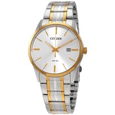 NEW* Citizen Mens Quartz BI5004-51A Two-Tone Date Wristwatch MSRP $225!