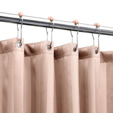 Waterproof Fabric Shower Curtain or Liner with Bottom Weight,72"X72" Ivory Cream