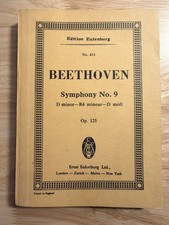 Edition Eulenburg Beethoven Op 125 Symphony No. 9. D minor Eulenburg 405 mini SM