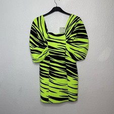 NWT Woman’s ASOS Lime and Black Patterned Dress Size 6