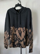 Zella Atlas Bleach Wash Grey Eclipse Pullover Hoodie Sweatshirt XL