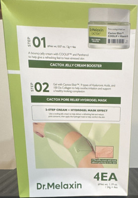 Dr.Melaxin Cactox Pore Relief Hydrating Jelly Cream Booster & Hydrogel Mask 4EA