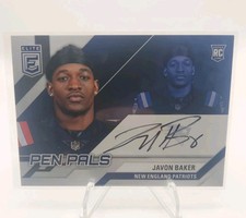 2024 Panini Donruss Elite Javon Baker Pen Pals RC Rookie Auto #PAL-JBA Patriots