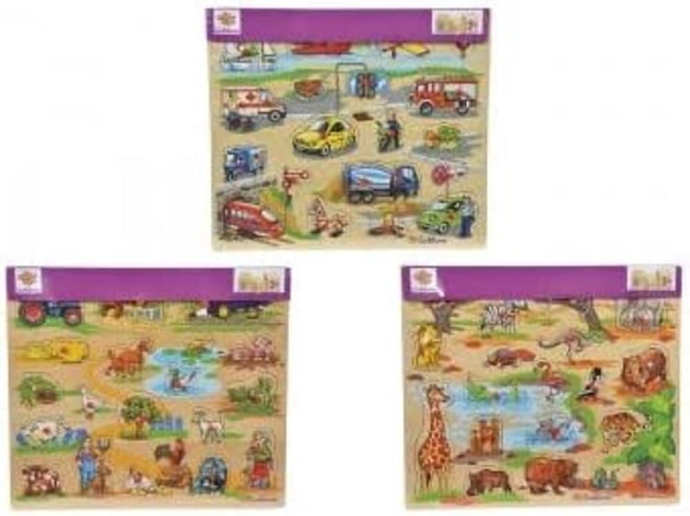 Eichhorn 100005454 - Plug-In-Puzzle 40x35cm mit 21-23 Plug-In-Teilen Motive Sa 5890₽