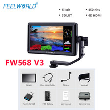 FEELWORLD FW568 V3 6" 450nit 1920 1080 IPS Screen Field DSLR Camera Monitor