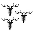 3 PCS Animal-shaped Coat Hooks for Children Deer Head Decor Antlers