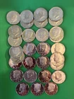Lot of 30 IMPAIRED Kennedy Half Dollars Mixed Date Proofs.  Found in Circulation