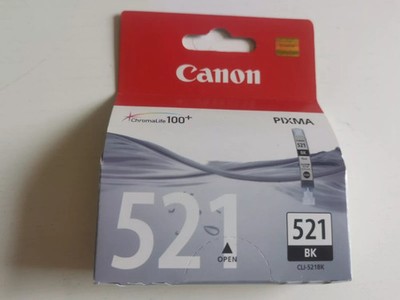 Canon 521 Black/Black Ink Cartridge (CLI-521BK) PIXMA Series - Free Postage