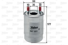 Kraftstofffilter VALEO 587551 Leitungsfilter für RENAULT MEGANE 3 BZ0 KZ0 DZ0 CC