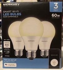 Merkury Innovations A19 60W Smart LED Bulb - White