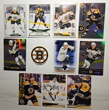 Boston Bruins Sticker + 2025-26 Card Lot Pastrnak Mcavoy Swayman UD Hockey NHL 