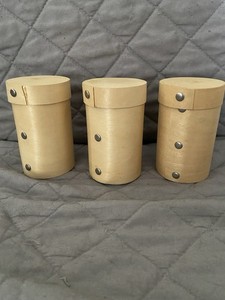 3 Tall Shaker Style Bentwood Boxes Cylinder Shape 4” X 2 1/2 “