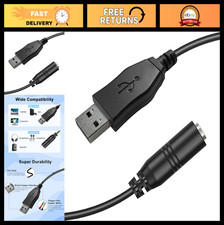 USB to 3.5mm Audio Adapter Cable for Headphones, Speakers, PC, PS4/PS5