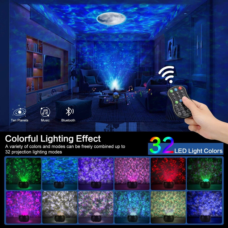 Galaxy Projector, Star Projector for Bedroom, Planet Night Lights Projector w... - Image 2 of 4