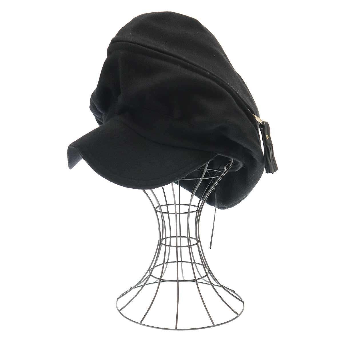 Yohji Yamamoto 1990'S Zip Design Big Cap Hat Black