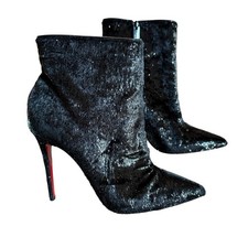 Christian Louboutin SO KATE BOOTY 100 Velours Papillon Ankle Boots EU 37 US 7