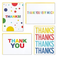 Hallmark Thank You Cards Assortment, Primary Colors 48 Thank You Notes for Kids