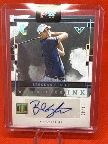 2024 Impeccable Golf LIV Watercolor Ink Autograph Brendan Steele /49 - Bild 1 von 7