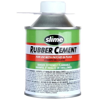Slime 1050 Rubber Cement, Tire Repair, use with Plugs or 8 oz Can, gray