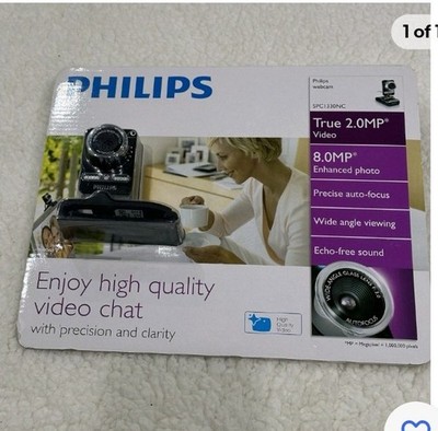  Philips SPC1330NC Black True 2.0MP Face Tracking Clip-On Webcam