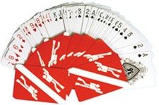 Trident Waterproof Plastic Playing Cards Scuba Diver Deck with Case Travel Game