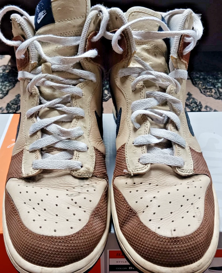 NIKE DUNK PREMIUM HIGH RUSTIC OSTRICH MEN'S SIZE 10 BASKETBALL ORIGINALS 2007!!! - Image 2 of 4