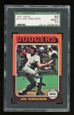 1975 TOPPS BASEBALL CARD JOE FERGUSON #115 SGC 92 8.5 CENTERED