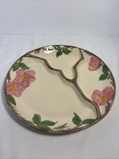 Vintage Franciscan Earthenware Desert Rose Divided Grill Plate 10.25 In  England