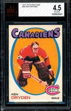 1971-72 OPC O-PEE-CHEE #45 Ken Dryden HOF Rookie BGS-BVG 4.5 VG-EX+ Canadiens RC