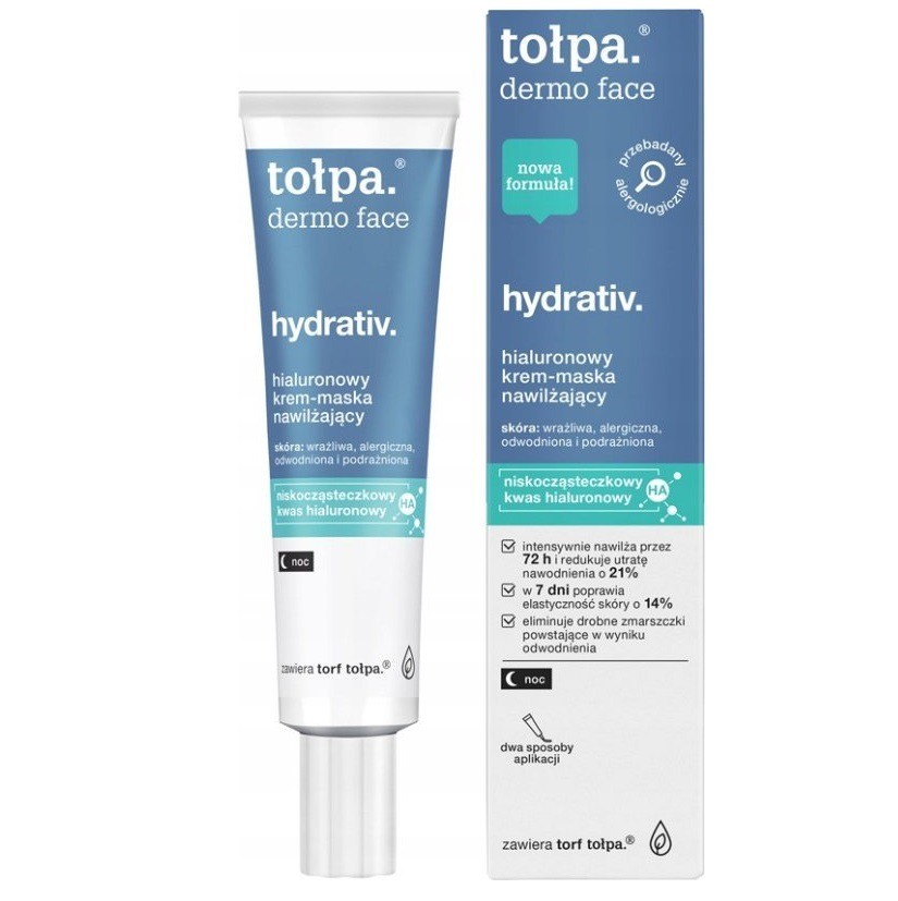 Tolpa Dermo Face Hydrativ Moisturizing Night Cream-Mask Deep Hydration 40ml