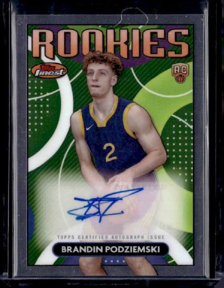 2023-24 Finest #RFA-BP Brandin Podziemski Rookie Finest Autographs