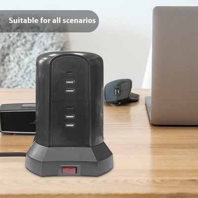 Wireless Charger Multi-functional Vertical Tower Type Brazilian Socket