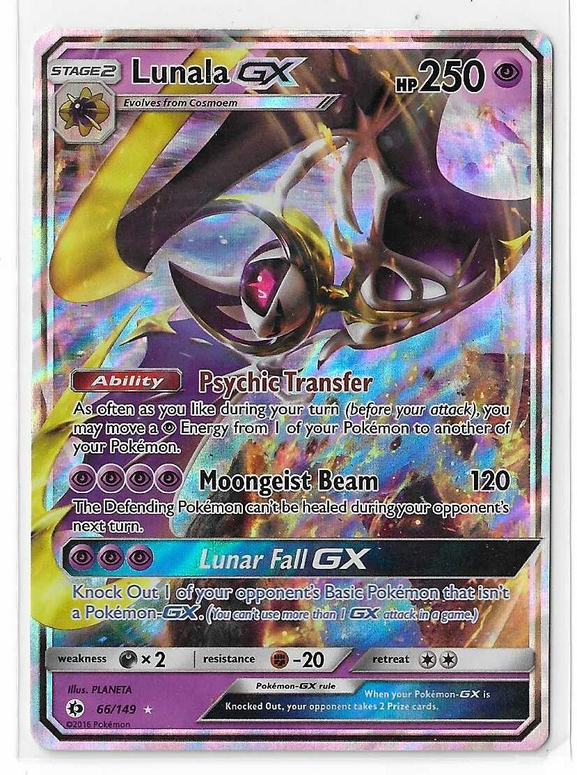 Lunala GX 66/149 Sun & Moon Base S&M Holo Pokemon TCG Card NM