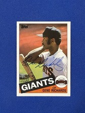 Signed 1985 Topps #434 Gene Richards San Francisco Giants auto autograph