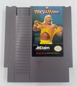Acclaim WWF WrestleMania NES gioco con scatola originale manuale e poster completo CIB