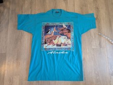 Vintage Alaska Animals Nature T Shirt Single Stitch Adult Large Made In USA