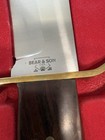 Bear & Son Cutlery Gold Rush Bowie Fixed Blade Knife Steel Wood Full Tang Sheath — photo 3