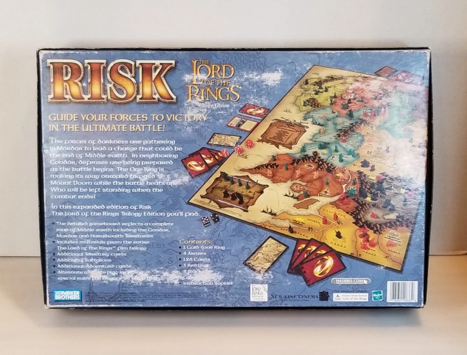 Risk The Lord of The Rings Trilogy Edition 2003 Open Box Complete Parts Sealed - Image 2 of 4