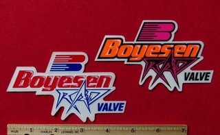 BOYESEN RAD VALVE Vintage Motocross STICKER Decal Kawasaki Honda Suzuki Yamaha