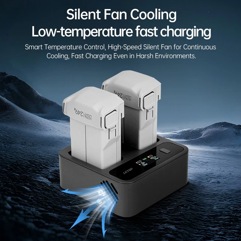 72W Drone Battery Smart Charger IPS Display Battery HUB For DJI Mini 3/3Pro/4Pro - Image 3 of 4