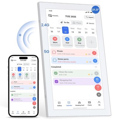 Digital Calendar Smart Planner, Electronic Calendars with 21.5 in Touch Scree...