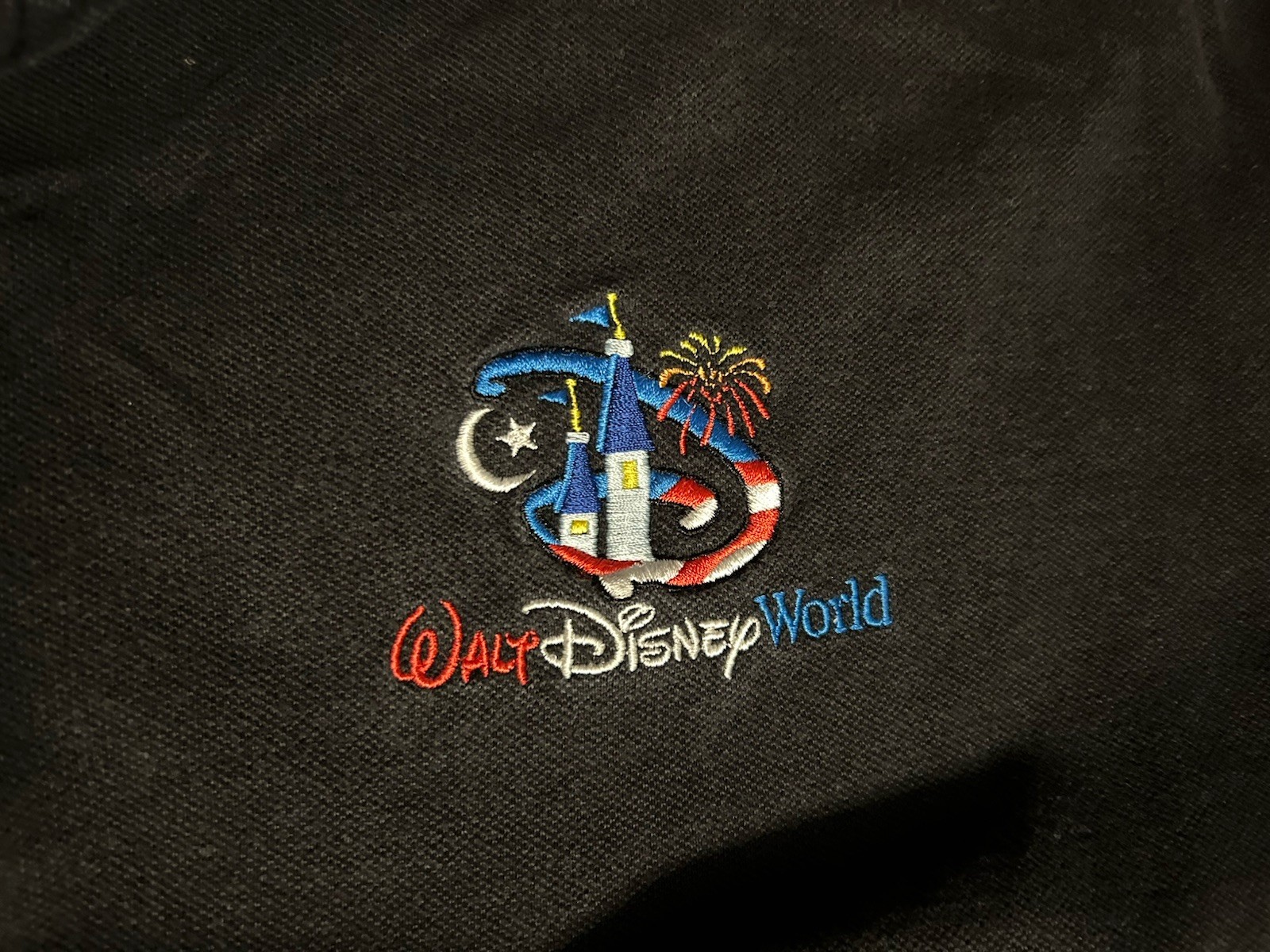 VTG Walt Disney World Polo Shirt Men 2XL Black Short Sleeve Castle Fireworks thumbnail 18