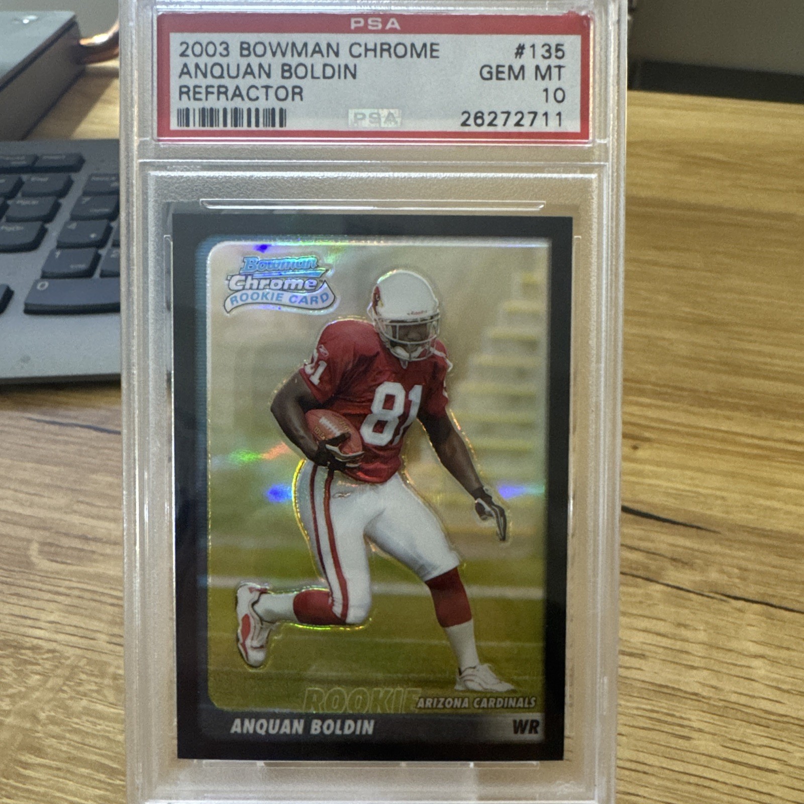 2003 Bowman Chrome REFRACTOR #135 Anquan Boldin RC Rookie /500 PSA 10 GEM MINT