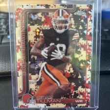 2025 Topps Chrome Football Cedric Tillman Team Camo Browns #67 SSP