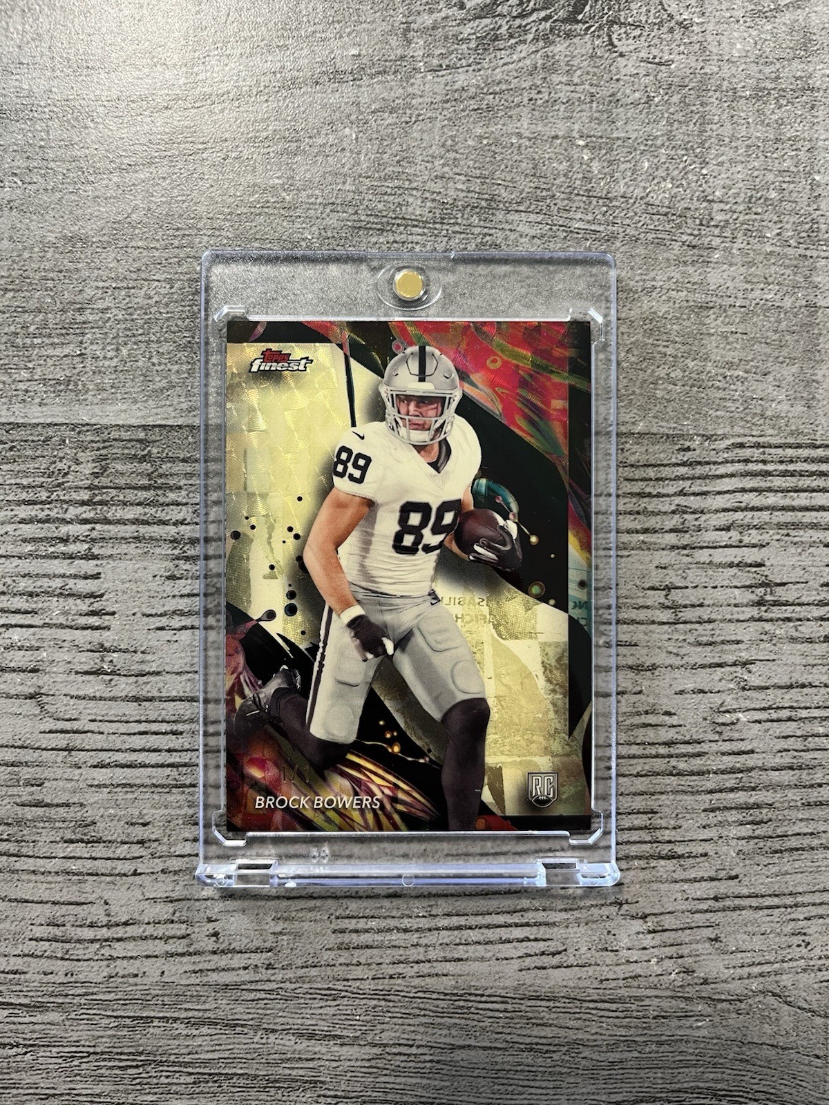 2024 Topps Finest Brock Bowers Uncommon #182 SUPERFRACTOR TRUE 1/1 Rookie