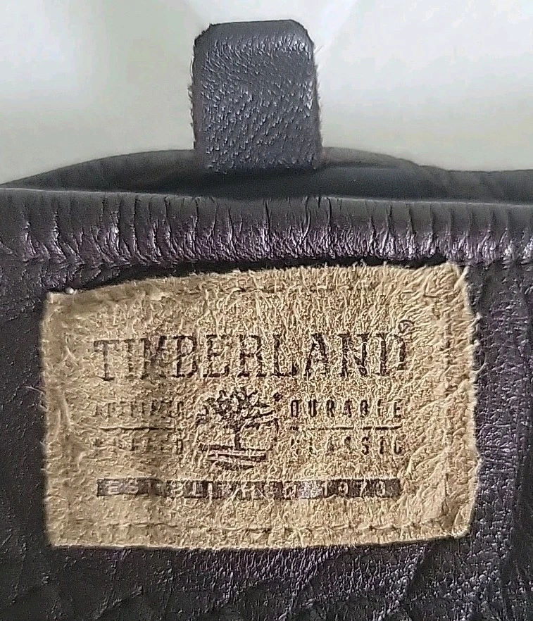 Guantes Timberland de cuero genuino para hombre - marrón/marrón oscuro - talla L Foto 3 de 4