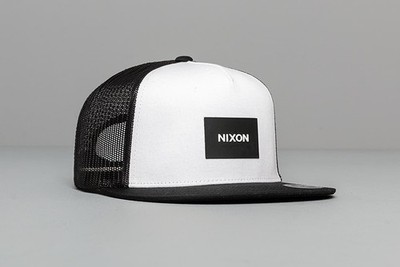 Nixon C2167-005 NEW Unisex Trucker Hat Black/White Snapback Cotton Material